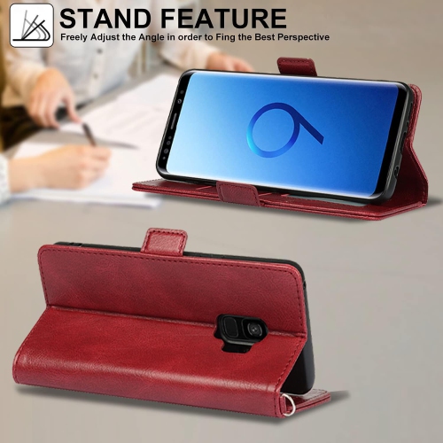 Samsung Galaxy S9 Wallet Case,[RFID Blocking] Premium Leather Credit Card Holder Magnetic Flip Kickstand Wallet
