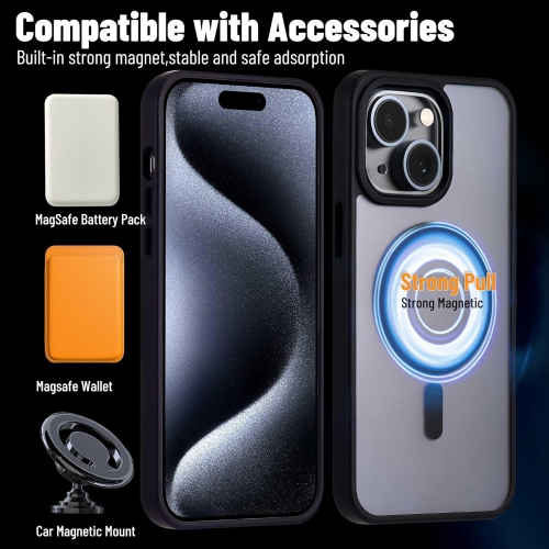 Magnetic for iPhone 15 Plus Case,Strong Magnetic Military Grade Drop Protection iPhone 15 Plus Phone Case