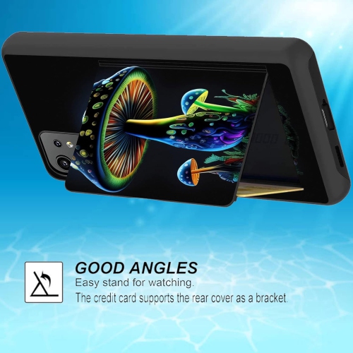 Designed for Galaxy S23 Ultra Card Holder Credit Card Wallets Case,Dual Layer Hybrid Shockproof Drop