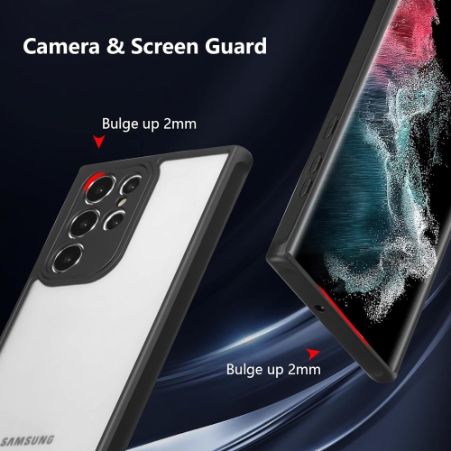 Matte Case Compatible with Samsung Galaxy S22 Ultra Case,Slim Translucent Frosted Case Cover Hard PC Back