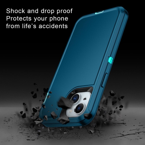 for iPhone 15 Plus Case Shockproof Dust/Drop Proof 3-Layer Full Body Protection [Without Screen Protector]