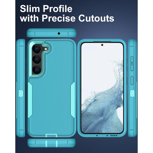 for Samsung Galaxy S23 Case, with Dust-Proof Port Cover, Full Body Protection Rubber Cover Phone Case