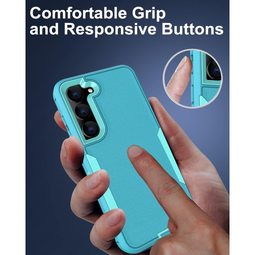 for Samsung Galaxy S23 Case, with Dust-Proof Port Cover, Full Body Protection Rubber Cover Phone Case