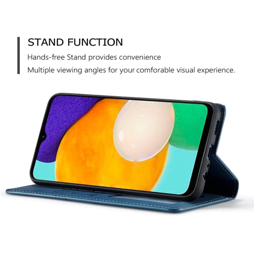 Étui pour Galaxy A14 5G de Samsung, étui en polyuréthane de qualité supérieure pare-chocs en TPUR avec béquille pour porte-carte, magnétique dissimulé