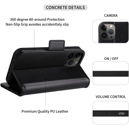 Universal Car Mount & Detachable Magnetic Wallet Case Compatible with iPhone 13 Pro Max [6.7 inch] [Folio], RFID