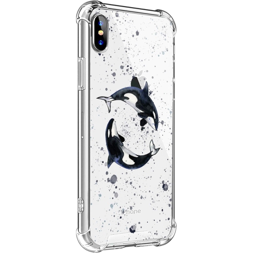 UNKNOWN  for Iphone 7/iphone 8/iphone Se 2020 Case Killer Whale, Cute Animal Pattern Design Clear Tpu Phone Cases Soft