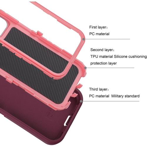 iPhone – Étui 15, 3 couches pour 15, étui antichoc robuste et résistant aux chutes avec cadre avant rigide,