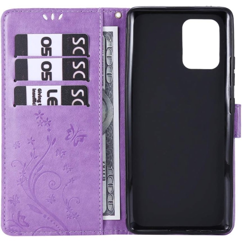 Étui portefeuille en cuir pu magnétique Bling Diamonds de Samsung pour Galaxy A51 avec fentes pour cartes