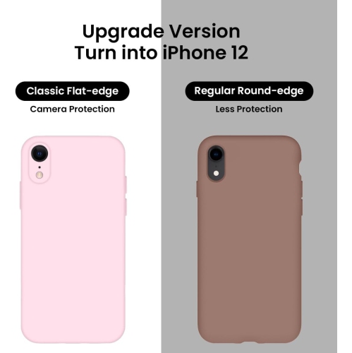 iPhone XR Case, Silicone Upgraded [Square Edges] & [Camera Protecion] Phone Case with Soft Anti-Scratch