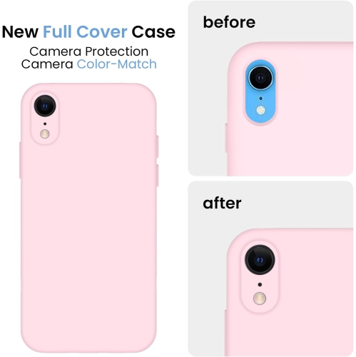 iPhone XR Case, Silicone Upgraded [Square Edges] & [Camera Protecion] Phone Case with Soft Anti-Scratch