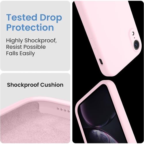 iPhone XR Case, Silicone Upgraded [Square Edges] & [Camera Protecion] Phone Case with Soft Anti-Scratch