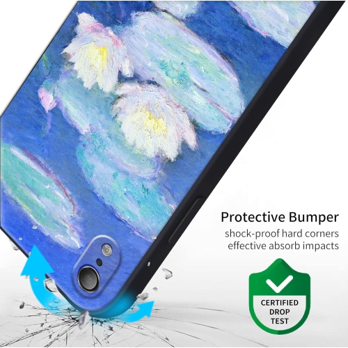 Compatible with iPhone XR Case Cute Art Silicone Case with Design for Women Floral Flower Famous Painting with Screen