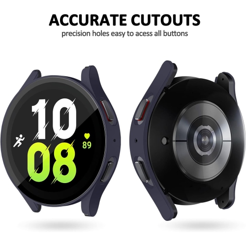 2 Pack Compatible for Samsung Galaxy Watch 5 40mm Case for Samsung Galaxy Watch 4 40mm Case, Hard PC Bumper Watch Case