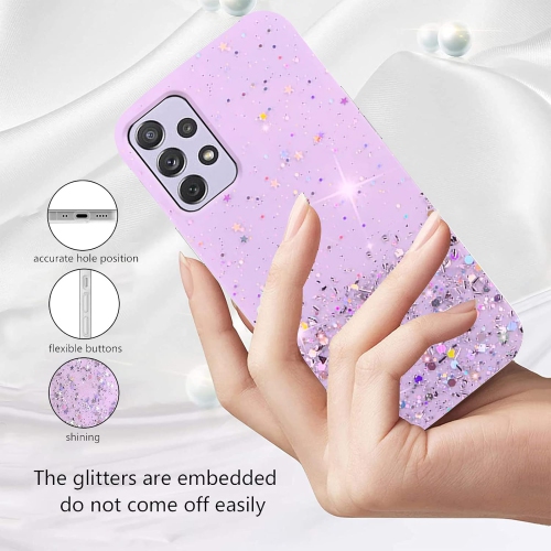 For Samsung A52 Case Clear Glitter Sparkle Pink Samsung A52s 5g Phone Case Samsung Galaxy A52 5g Case Transparent