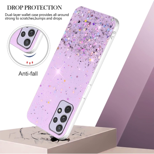 For Samsung A52 Case Clear Glitter Sparkle Pink Samsung A52s 5g Phone Case Samsung Galaxy A52 5g Case Transparent