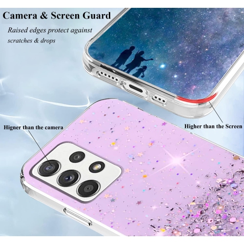 For Samsung A52 Case Clear Glitter Sparkle Pink Samsung A52s 5g Phone Case Samsung Galaxy A52 5g Case Transparent