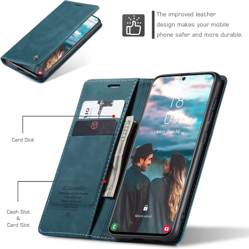 Flip Case for Samsung Galaxy S21 FE,Leather Wallet Case Classic Design with Card Slot and Magnetic Closure Flip