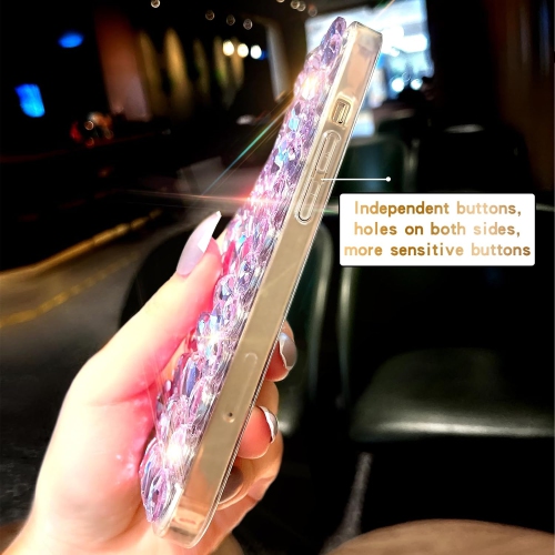 Compatible with iPhone 15 Case for Women，Very Shiny Luxury Bling Phone Case with 3D Glitter Sparkle Crystal