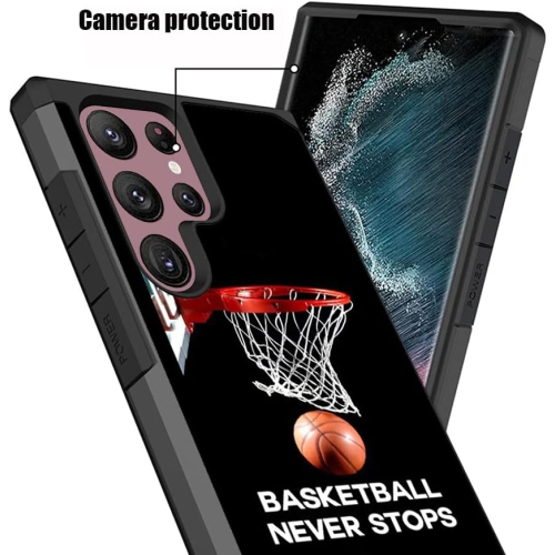 Étui Ultra pour Galaxy S23, étui hybride robuste antichoc double couche en polycarbonate rigide et silicone souple