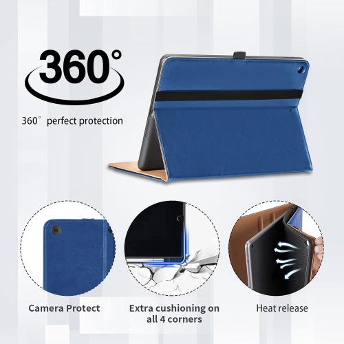 iPad 9.7 Case for iPad 6th / 5th Generation/iPad Air 2 / iPad Air- [Hand Strap] Multi-Angle Viewing Stand PU Leather