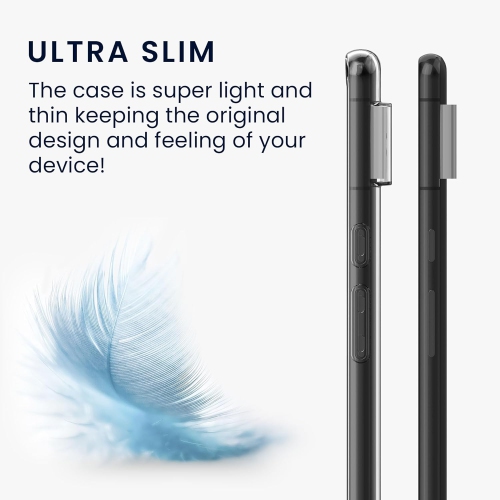 Étui compatible avec le Pixel 8 Pro de Google - Étui transparent souple et mince protecteur souple en TPUR -