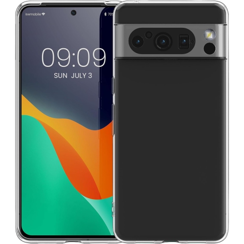 Étui compatible avec le Pixel 8 Pro de Google - Étui transparent souple et mince protecteur souple en TPUR -