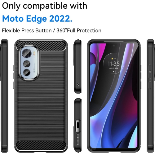 Phone Case for Motorola Moto Edge 2022/MotoEdge 5G UW 2022 and Tempered Glass Screen Protector Cover Cell