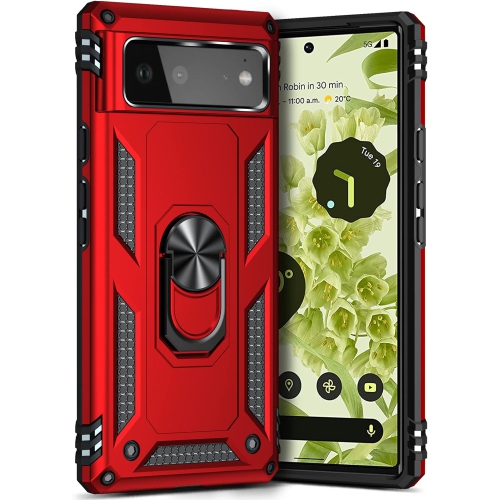Étui rigide avec béquille de Ring pour Pixel 6, étui robuste double couche de protection contre les chutes pour Pixel 6 de Google