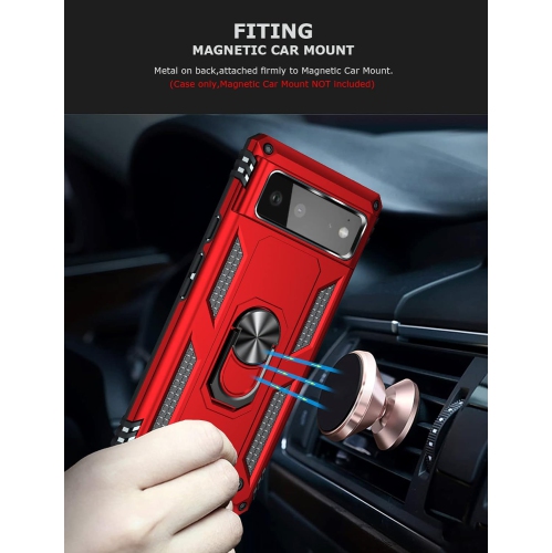 Étui rigide avec béquille de Ring pour Pixel 6, étui robuste double couche de protection contre les chutes pour Pixel 6 de Google