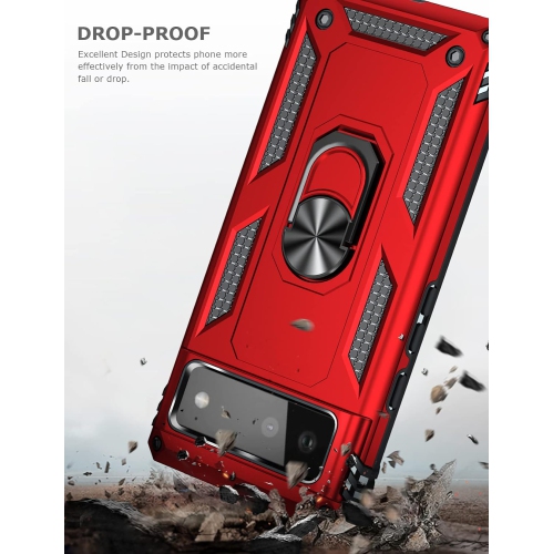 Étui rigide avec béquille de Ring pour Pixel 6, étui robuste double couche de protection contre les chutes pour Pixel 6 de Google