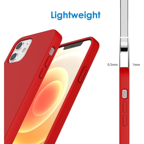 Silicone Case Compatible with iPhone 12 Mini 5.4-Inch, Silky-Soft Touch Full-Body Protective Case, Shockproof