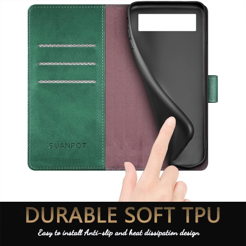 Pour Google Pixel 6 5G étui portefeuille anti-RFID porte-carte de crédit, étui pour téléphone en cuir pu Flip Book antichoc