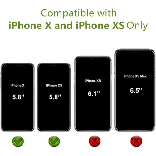 for iPhone Xs/X Phone Case with Card Holder,iPhone Xs Case for Women Men with Credit ID Card Slot Holder,360