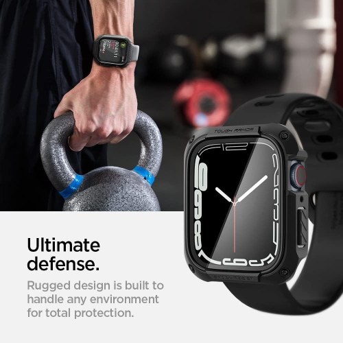 Tough Armor Designed for Apple Watch Series 9/8/7 41mm Case with Built-in Touch Sensitive Tempered Glass Screen