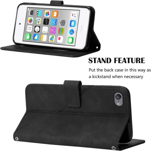 iPod Touch 7 Case,iPod Touch 6 Case,iPod Touch 5 Wallet Case,PU Leather Credit Cards Holder Kickstand Flip