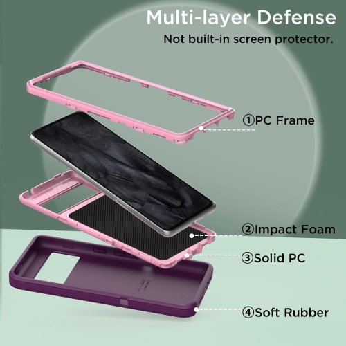 for Google Pixel 8 Pro Case Heavy Duty, Shockproof Drop Protective Rugged Tough Durable Cell Phone Cover