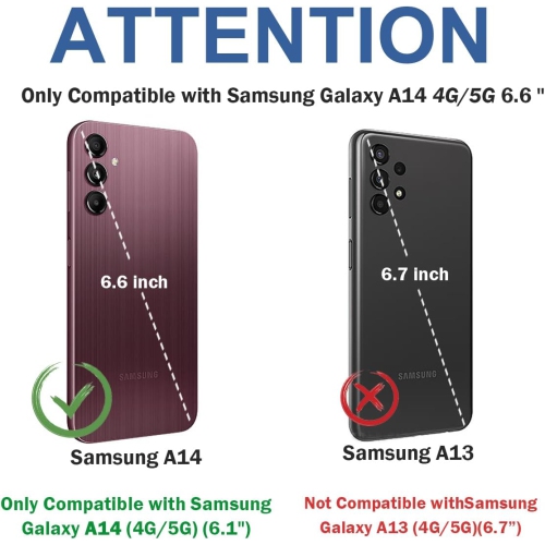 Phone Case for Samsung Galaxy A14 5G with Credit Card Holder and PU Leather Protective,Flip Stand Cover