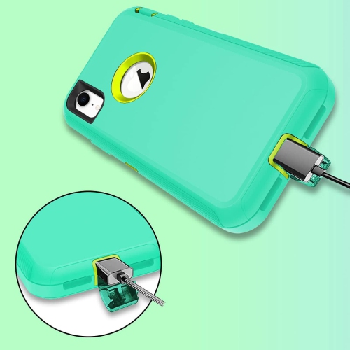 for iPhone XR Case Shockproof Dust/Drop Proof 3-Layer Full Body Protection [Without Screen Protector] Rugged