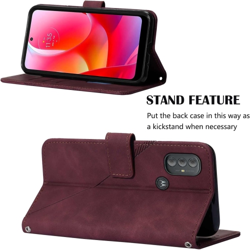 Moto G Power 2022 Case,PU Leather Wallet Case,Credit Cards Holder Kickstand Shockproof Flip Magnetic