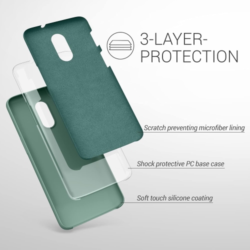 Case Compatible with OnePlus 6T Case - TPU Silicone Phone Cover with Soft Finish - Forest Green
