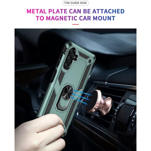 Pour un étui pour Galaxy A13 5G de Samsung avec protecteur d'écran, béquille pour anneau, protection antichoc de protection militaire