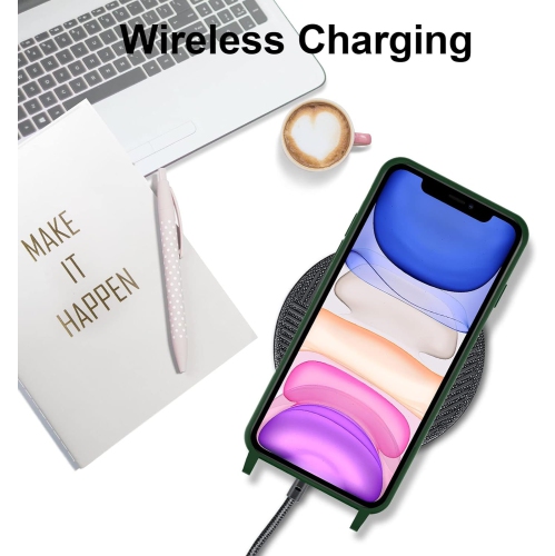 Dragonne pour téléphone iPhone 15 Pro 6,1&nbsp;po, étui pour téléphone en silicone avec bandoulière ajustable