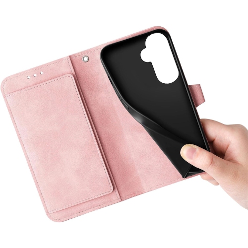 Étui portefeuille pour Galaxy S23 FE de 5G 6,4 po de Samsung avec pochette à fermeture à glissière et fente pour carte avec cordon à fermeture