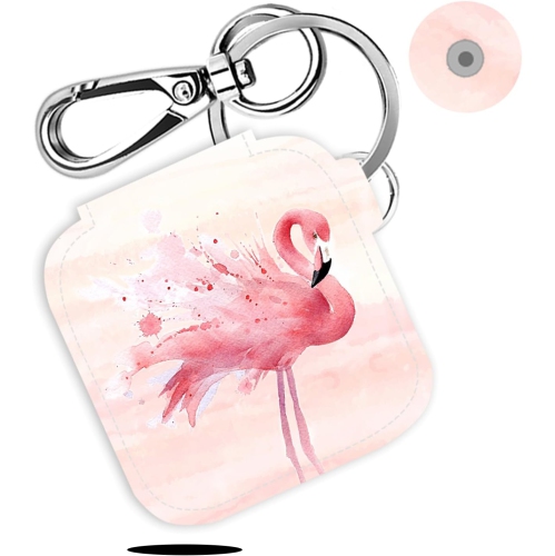 Case for Tile Slim Finder with Carabiner Keychain, Leather Skin Cover for Tile Slim Bluetooth Tracker, Anti-Lost