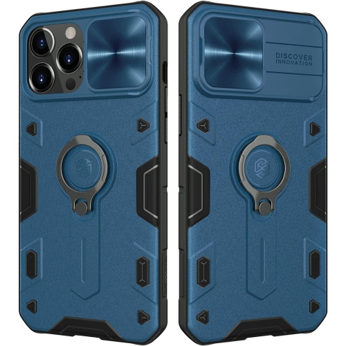 Compatible with iPhone 13 Pro Max Case with Camera Cover & Stand, Slide Lens Protection and Built in 360°