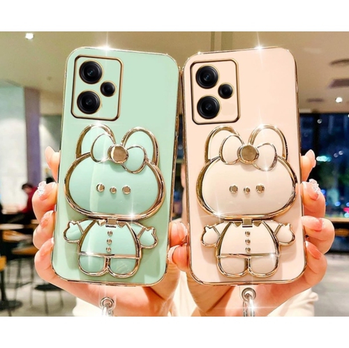 for Oneplus Nord N30 5G Case Cute with Hidden Mirror Stand,Nord N30 Phone Case Rabbit Design with Camera