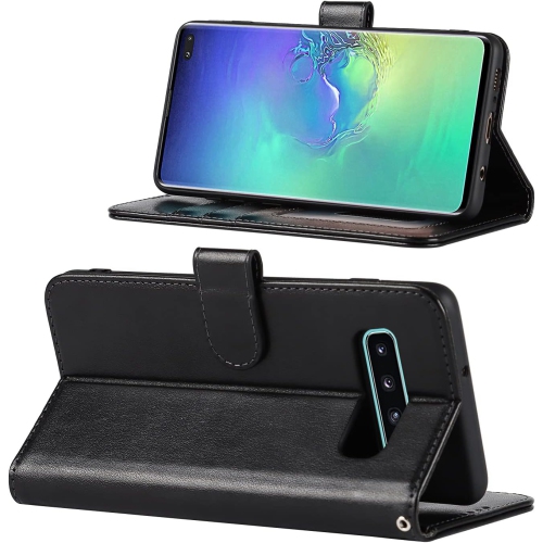 Étui portefeuille pour Galaxy S10 plus de Samsung, pochette pour carte en cuir de qualité supérieure avec fente pour carte, fermeture magnétique,