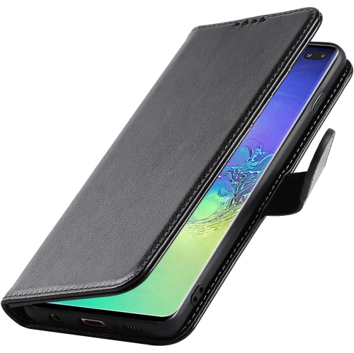 Étui portefeuille pour Galaxy S10 plus de Samsung, pochette pour carte en cuir de qualité supérieure avec fente pour carte, fermeture magnétique,