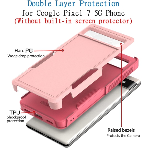 Étui pour Pixel 7 5G de Google, étui de téléphone Commuter [qualité militaire] 2-en-1 antichoc robuste, lourd