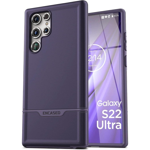 Rebel Series Designed for Samsung Galaxy S22 Ultra Case, Protective Heavy Duty Phone Case - Purple